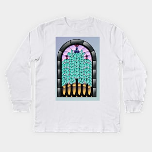 Stained Glass 20 (Style:12) Kids Long Sleeve T-Shirt